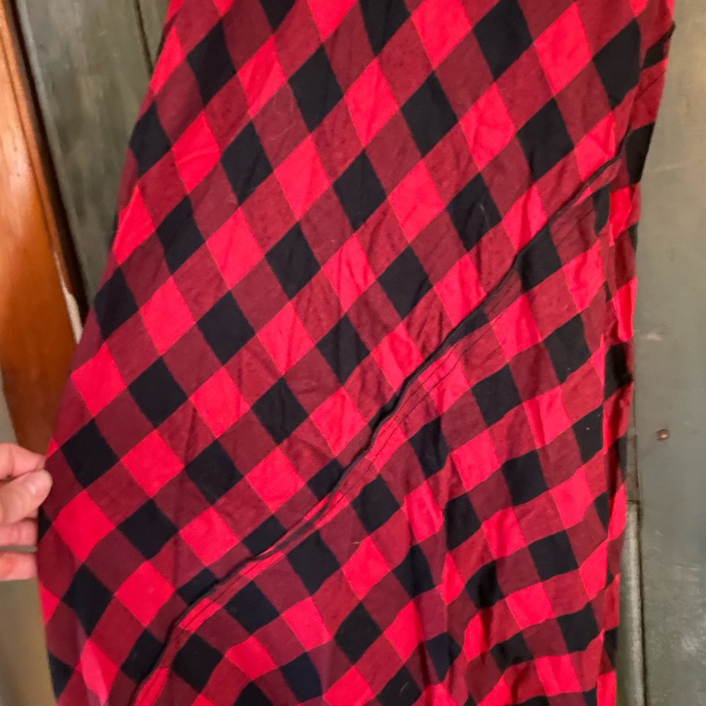 Denim & Supply by Ralph Lauren 100% cotton Buffalo check maxi lace slip dress - Picture 6 of 7